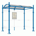 ABRI BUS 2.50 M PROVINCE 2 BARDAGES LAT. BOULE BLEU 5010 - PROCITY