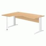 BUREAU COMPACT EXCELLENS L180 CM HÊTRE RETOUR À GAUCHE PIÉTEMENT 