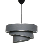 SUSPENSION 3 CYLINDRES DESIGN OBLIQUE INCONDITUS Ø40CM ANTHRACITE ET ARGENT - GRIS FONCÉ