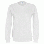 COTTOVER SWEATSHIRT COL ROND HOMME - CERTIFIÉ GOTS BLANC - TAILLE XXS
