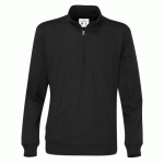 COTTOVER SWEATSHIRT COL ZIPPÉ UNISEX - CERTIFIÉ GOTS NOIR - TAILLE L