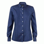 J.HARVEST & FROST PB49 JACQUARD CHEMISE FEMMES MARINE/POINT BLANC - TAILLE XXL