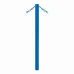 POTELET CARREFOUR Ø60 MM CHAINES 2 ANNEAUX ZINC BLEU 5010 - PROCITY