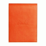 RHODIARAMA PORTE-BLOC AVEC PORTE-CRAYON + BLOC N°12 PETITS CARREAUX 5X5 - TANGERINE - LOT DE 3