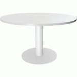 TABLE RONDE AZARI Ø120 P/CENTRAL BLANC/BLANC - SIMMOB