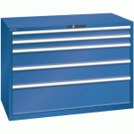 ARMOIRE BLEU GENT. 1431X725X1000 AVEC 5 TIROIRS 75KG - LISTA