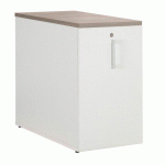 CAISSON HAUTEUR BUREAU BOIS TOWER H 73CM EXCELLENS / ARKO CHÊNE GRIS/BLANC