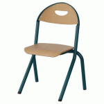 CHAISE MALIBU AST - T2 - ASS/DOS HÊTRE / ALU BLEU 5025 - MANUTAN EXPERT