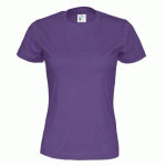 COTTOVER T-SHIRT COL ROND FEMME - CERTIFIÉ GOTS VIOLET - TAILLE XXL