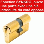 CYLINDRE 30X30 SYNKRO 5 GOUPILLES LAITON V5 FCS (3 CLÉS) VACHETTE