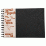 LOT DE 5 - ALBUM DE VOYAGE AGE BAG RELIURE INTÉGRALE A4 PAYSAGE 80 PAGES LIGNÉ 120G + UNI À GRAIN 160G - NOIR