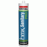 MASTIC-COLLE POLYMÈRE SANITAIRE NEUTRE HMX - SANS ODEUR - GRIS CLAIR SOUDAL