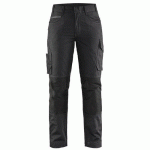 PANTALON DE TRAVAIL SERVICES STRETCH FEMME NOIR/GRIS FONCÉ TAILLE 50C - BLAKLADER