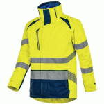 PARKA HAUTE VISIBILITÉ IMPERMÉABLE ET RÉTRORÉFLÉCHISSANTE LONG LIFE - JAUNE XL T2S