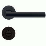 POIGNÉES DE PORTE SUR ROSACES RONDES SÉRIE ER 45 MADEIRA - NOIR BRONZE - À CONDAMNATION KARCHER DESIGN