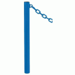 POTELET PROVINCE Ø76 MM CHAINES 1 ANNEAU INOX BLEU 5010 - PROCITY