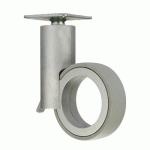 ROULETTE DESIGN ROTOLA PIVOTANTE À PLATINE - AVEC FREIN - ALUMINIUM CUIVRERIE CENTRALE