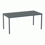 TABLE À MANGER VERSYS AVEC BASE ANTHRACITE RAL 7016 160 X 80 X 743 CM GRIS FONCÉ