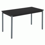 TABLE DE BUREAU MULTI-USAGE ÉCO PLATEAU ZONZA NOIR 120 X 60 CM PIÈTEMENT GRIS