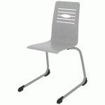 CHAISE COQUE YOGA PIÈTEMENT LUGE ACIER - GRIS/GRIS ARGENT - RODET