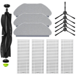 TLILY - FILTRE DE BROSSE LATÉRALE PRINCIPALE ET ACCESSOIRES DE REMPLACEMENT DE CHIFFON DE VADROUILLE POUR ASPIRATEUR ROBOTIQUE QIHOO 360 S10 X100 MAX