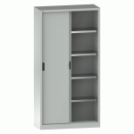LISTA - ARMOIRE PORTES COULISSANTES (HXLXP) 195 X 100 X 58 CM KEY LOCK R7035