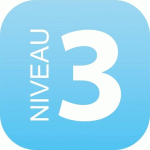 LOT DE 2 - PLAQUE SIGNALÉTIQUE EN PLEXIGLAS PLEXI - NIVEAU 3 (BLEU CLAIR)