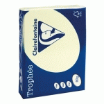 LOT DE 5 - PAPIER A4 COULEUR 80 G JAUNE CANARI PASTEL CLAIREFONTAINE TROPHÉE COULEURS PASTEL - RAMETTE DE 500 FEUILLES