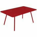 TABLE 165X100 LUXEMBOURG COQUELICOT
