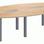 TABLE DE RÉUNION MODULAIRE CHÊNE CLAIR PIET. ANTHRACITE EXPRIM