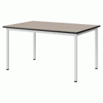 TABLE MALIBU 120X80 T4 4P STRA ANTIB ACACIA/NOIR BLC 9016