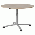 TABLE MALIBU Ø 120 T3/T6 PC STR ABS ACACIA/GRIS 9006 - MANUTAN EXPERT