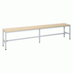BANC À LATTES BOIS MONOBLOC - L. 200 CM