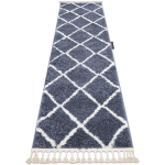 LE TAPIS, LE TAPIS DE COULOIR BERBERE CROSS GRIS - POUR LA CUISINE, L'ANTICHAMBRE, LE COULOIR GREY 80X200 CM