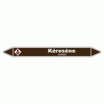 LOT DE 3 - MARQUEUR DE TUYAUTERIE - KÉROSÈNE - NFX 08-105 - VINYLE LAMINÉ 150 X 12 MM