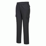 PORTWEST S231 PANTALON DE TRAVAIL SLIM STRETCH NOIR SHORT - TAILLE 32 - COURT