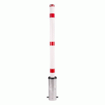 POTEAU ALUMINIUM D60 MM TÊTE CHAINE BLANC/ROUGE AMOVIBLE - CROSO