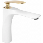 ROBINET DE LAVABO REA ORBIT WHITE GOLD LOW - BLANC / OR