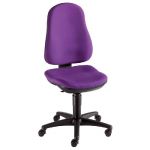 SIÈGE DE BUREAU À ROULETTES NOA - AJUSTABLE - EN TISSU - HAUTEUR DOSSIER 57 CM - COULEUR VIOLET