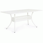 TABLE D'EXTÉRIEUR IVREA RECTANGULAIRE BLANCHE 90 X 160 CM