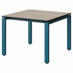 TABLE MALIBU 80X80 T3 SOUDÉ STR ACACIA/NOIR BLEU 5025
