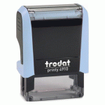 TAMPON TEXTE PERSONNALISABLE PRINTY 4910 TRODAT MONOCHROME 2 LIGNES - BLEU PASTEL