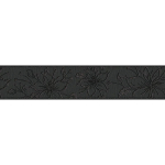 FRISE PAPIER PEINT NOIR FLEURI ÉLÉGANT FRISE TAPISSERIE NOIRE MOTIF FLEUR POUR SALON FRISE MURALE NOIRE CHAMBRE ADULTE & ENTRÉE - NOIR, CUIVRE