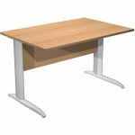 BUREAU DROIT PIEDS L EN MÉTAL FAST - 120 CM - HÊTRE -