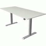 BUREAU RÈGLABLE MOVE1FONCT. MÉMOIRESILVERL180XP80CMGRIS - KERKMANN