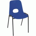 CHAISES FLORIDE ACC.M2 PIÈT.NOIR COQUE BLEU ROI - GMCE