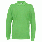 COTTOVER POLO PIQUE MANCHES LONGUES HOMME - CERTIFIÉ GOTS VERT - TAILLE XL