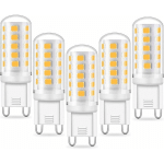 5PCS LED LAMPE CÉRAMIQUE PERLES G9 HAUTE TENSION MIROIR PHARE SUSPENSION, G9-5W, 6000-6500K, LUMIÈRE BLANCHE, CONVIENT POUR L'ÉCLAIRAGE INTÉRIEUR