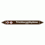 LOT DE 3 - MARQUEUR TUYAUTERIE - TRICHLOROÉTHYLÈNE - VINYLE LAMINÉ 355 X 37 MM