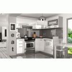 Estrada cuisine complète d'angle l300 cm 8 pcs - Blanc – Hucoco